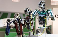 Robots at the Hannover Messe trade fair in Hanover, Germany, April 2014