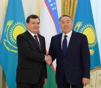 Мирзиёев и Назарбаев Госвизить в Казасхстан